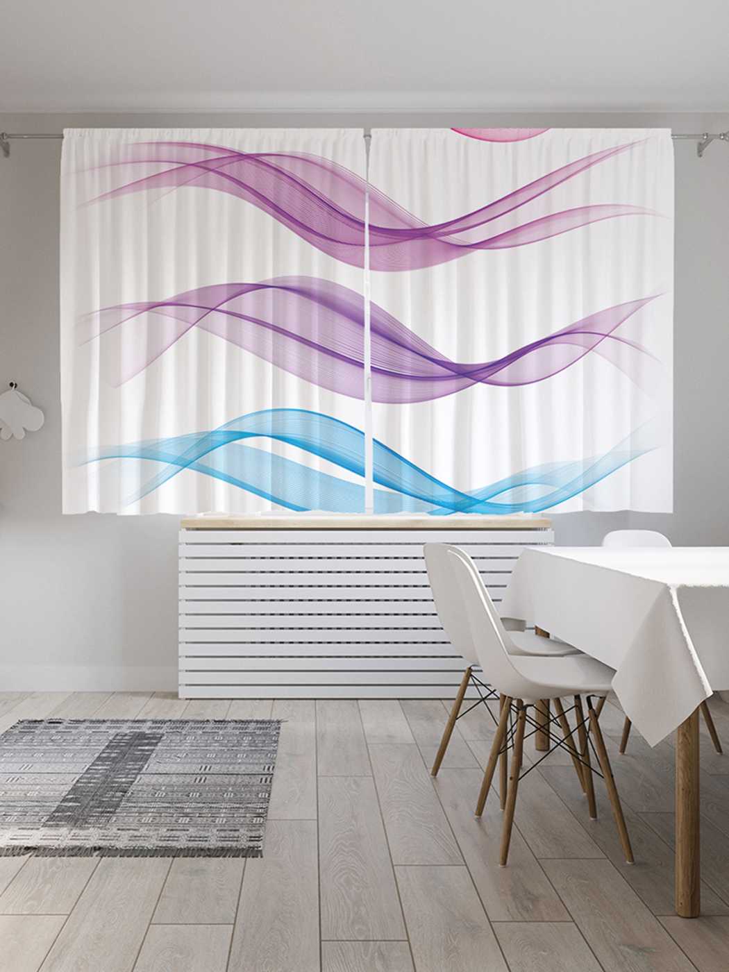 

Классические шторы JoyArty "Приземление волны", серия Oxford DeLux, 2 полотна 145x180 см, Приземление волны