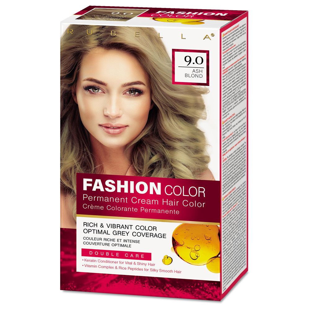 Стойкая крем-краска для волос Rubella, Fashion Color 9.0 Пепельно-русый, 50 мл