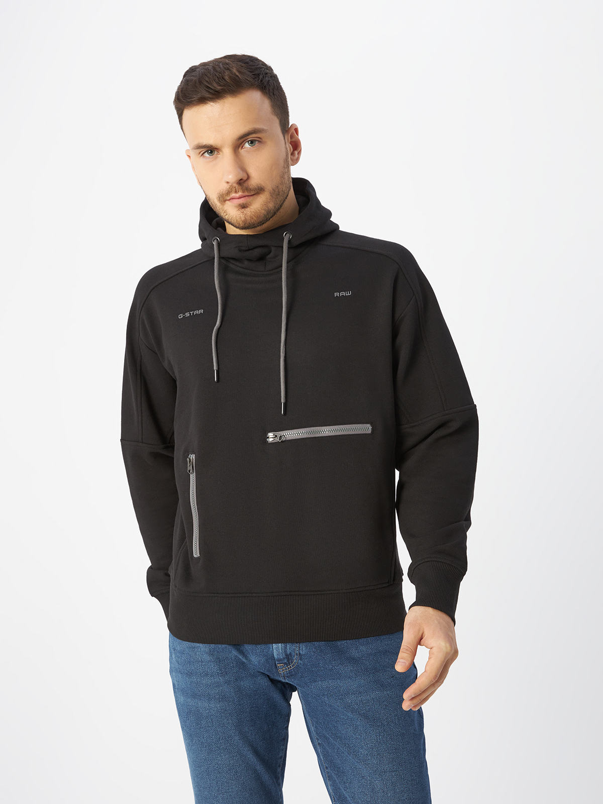 Худи мужское G-Star Raw D22020-A613-6484 черное 2XL