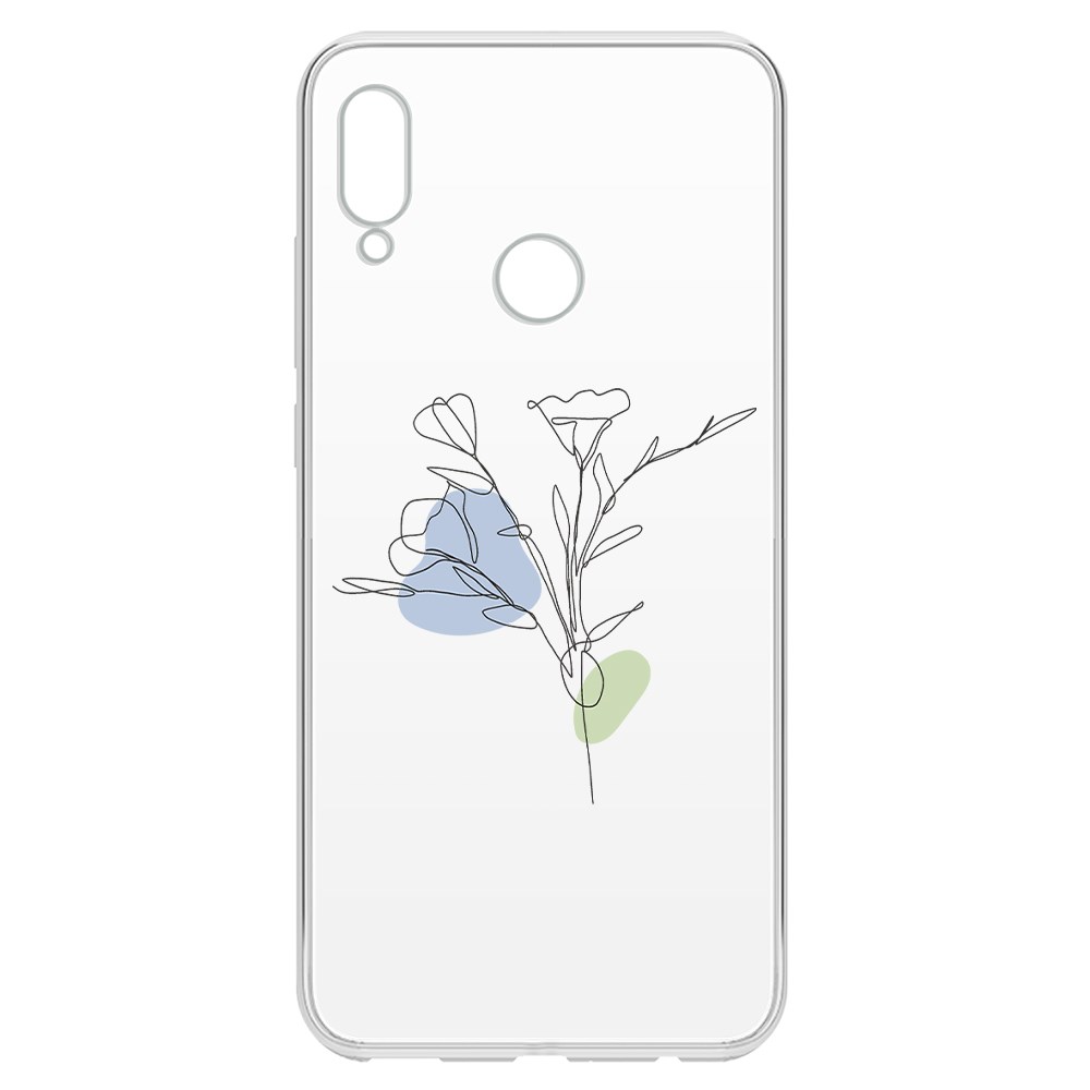 фото Чехол-накладка krutoff clear case эустома для huawei p smart (2019)