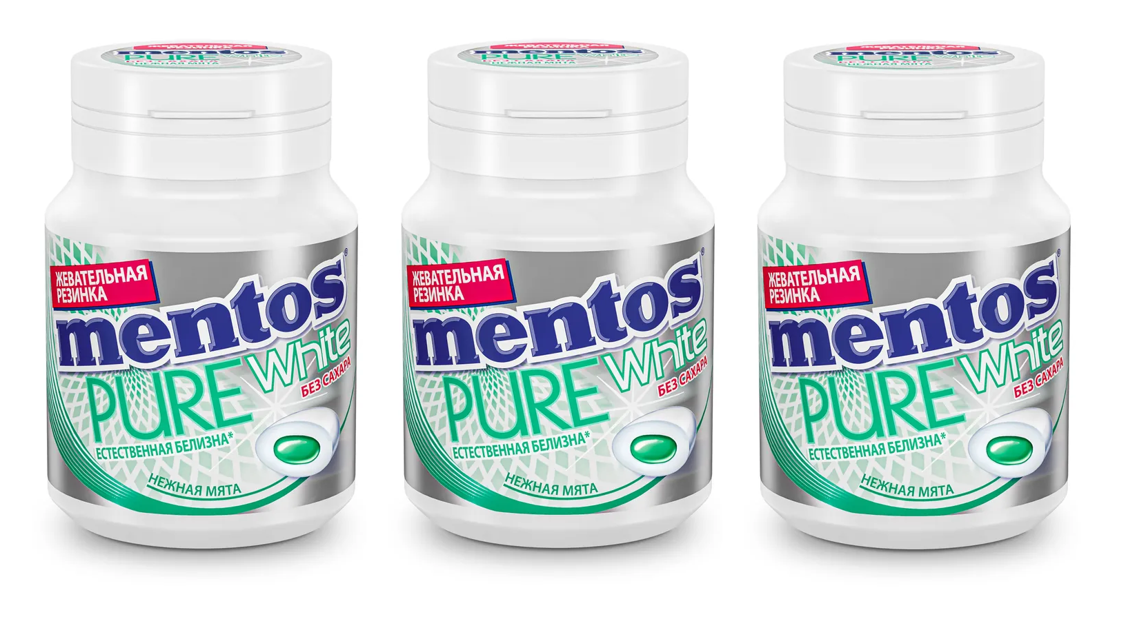 

Жевательная резинка Mentos Нежная мята, 54 г х 3 шт