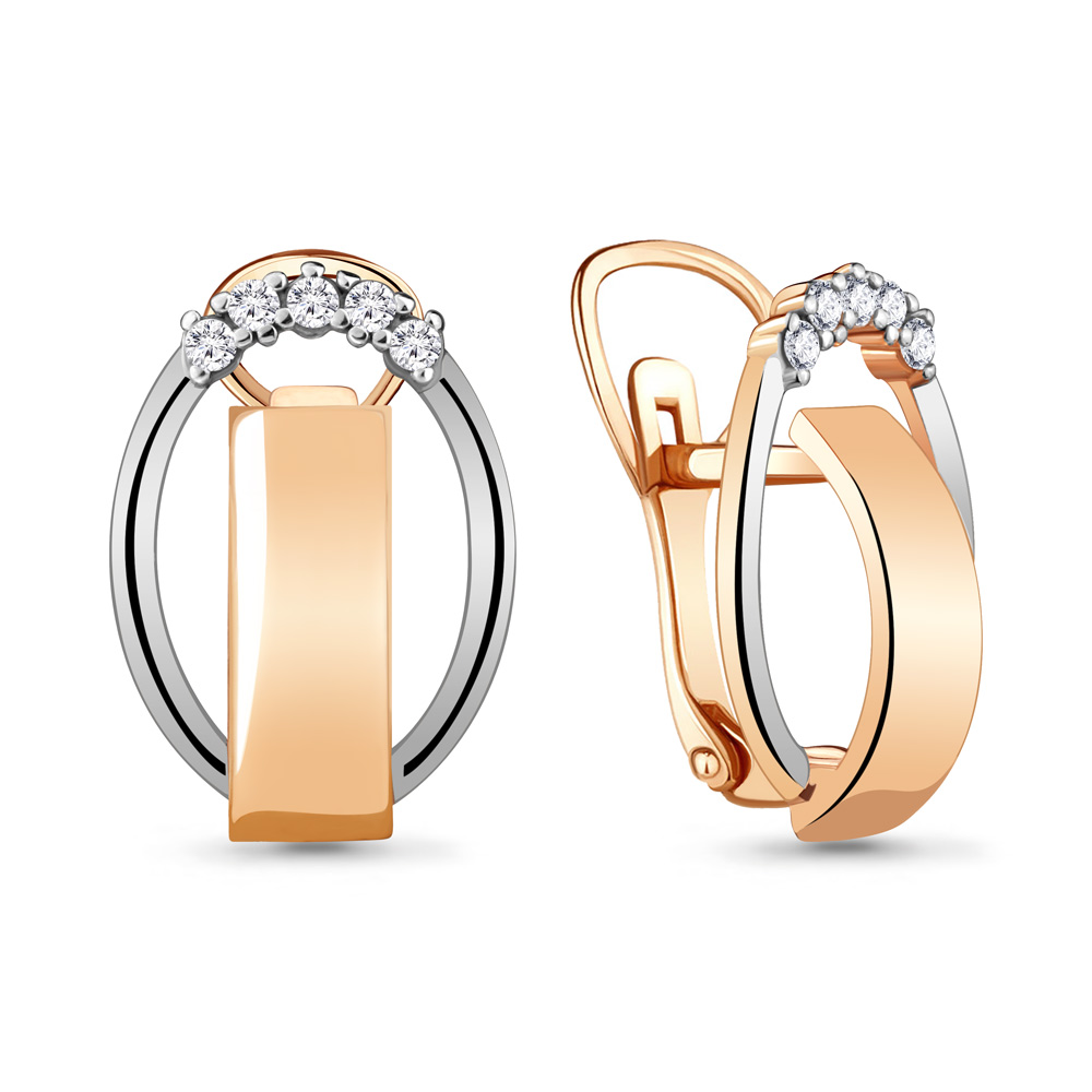 

Серьги из серебра с фианитом Aquamarine 48260А_925_з, 48260А_925_з