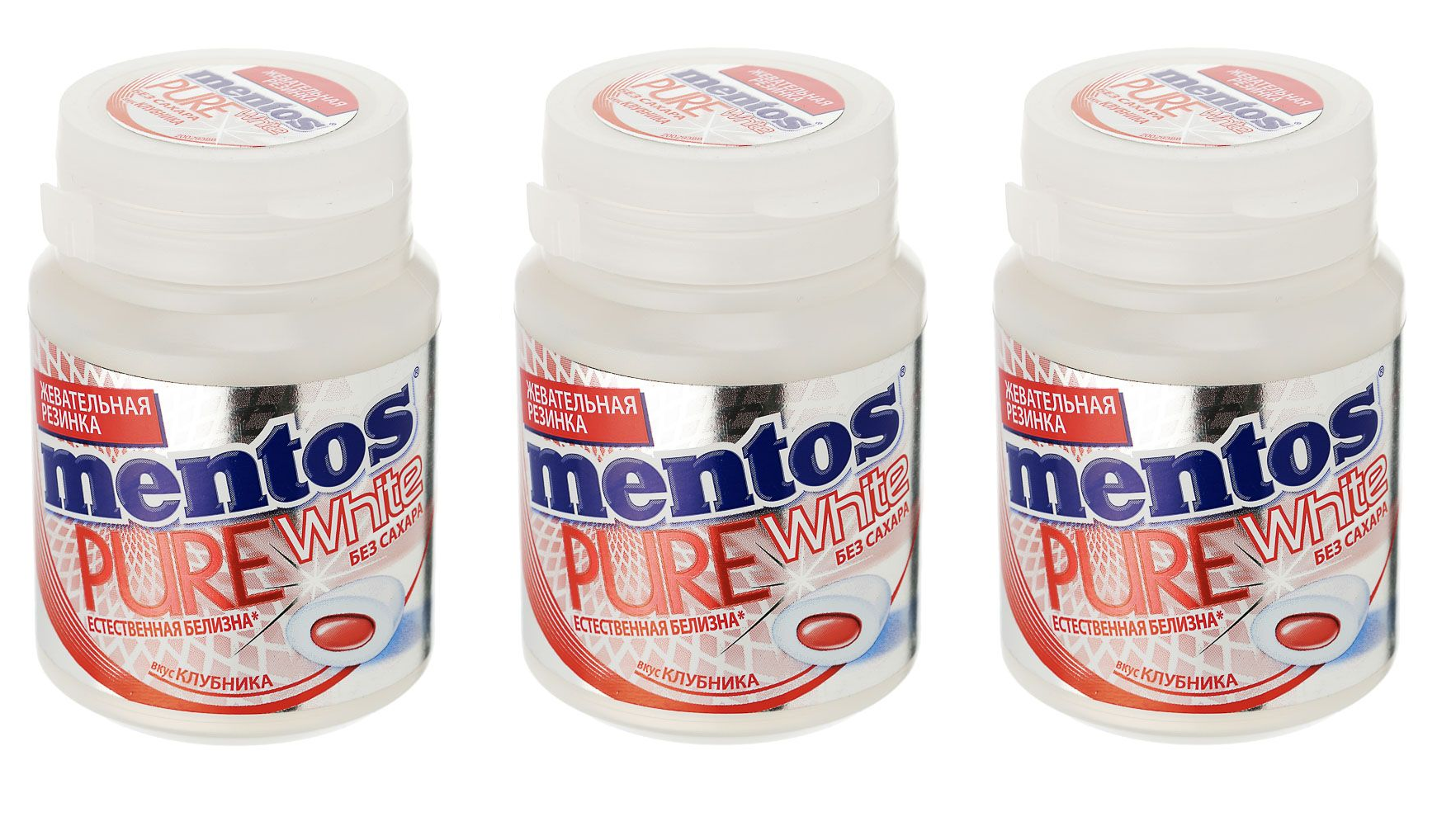 

Жевательная резинка Mentos Клубника, 54 г х 3 шт
