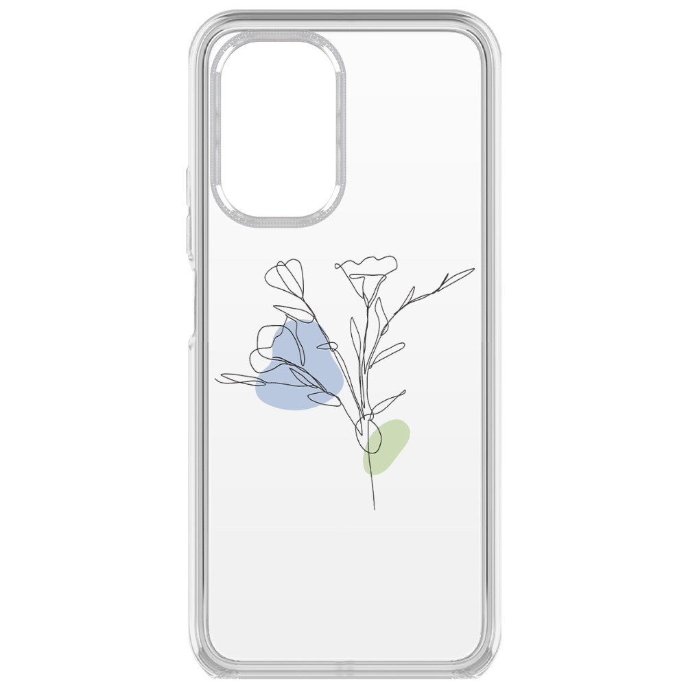 фото Чехол-накладка krutoff clear case эустома для poco f3