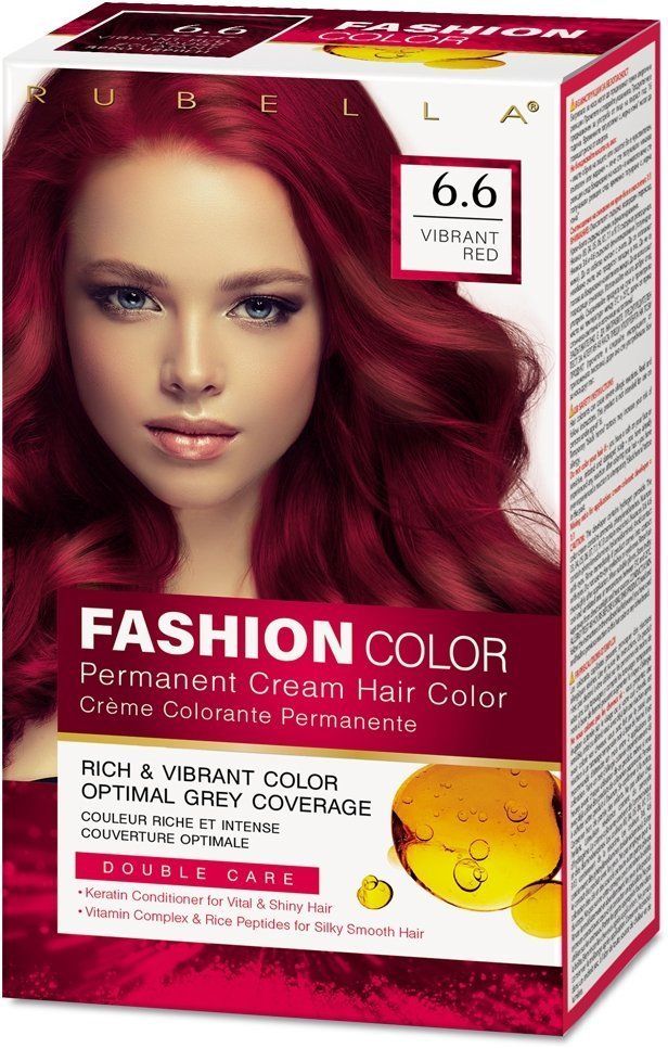 

Стойкая крем-краска для волос Rubella, Fashion Color 6.6 Яркий красный, 50 мл