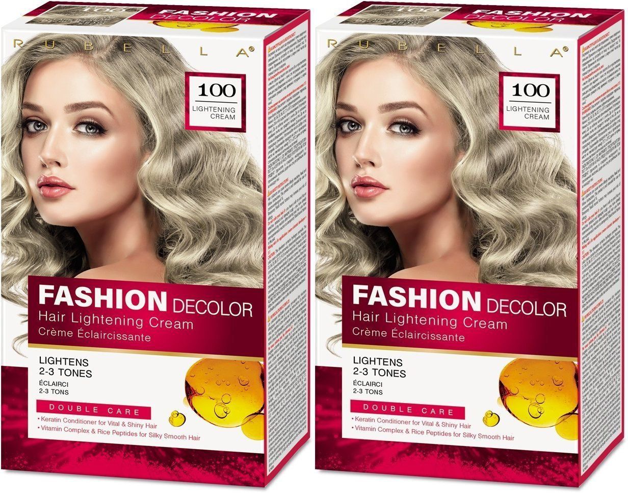 Стойкая крем-краска для волос Rubella, Fashion Color 100 Осветляющий крем, 50 мл, 2 шт