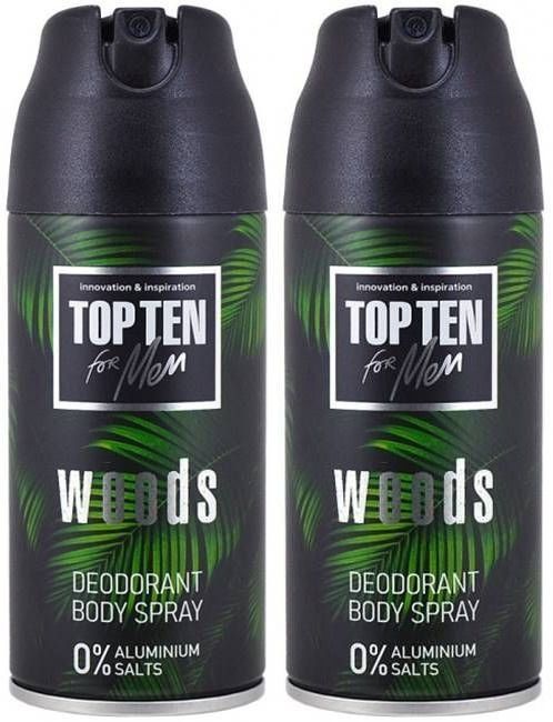 Дезодорант-спрей Top Ten, for Men, R Woods, 150 мл, 2 шт