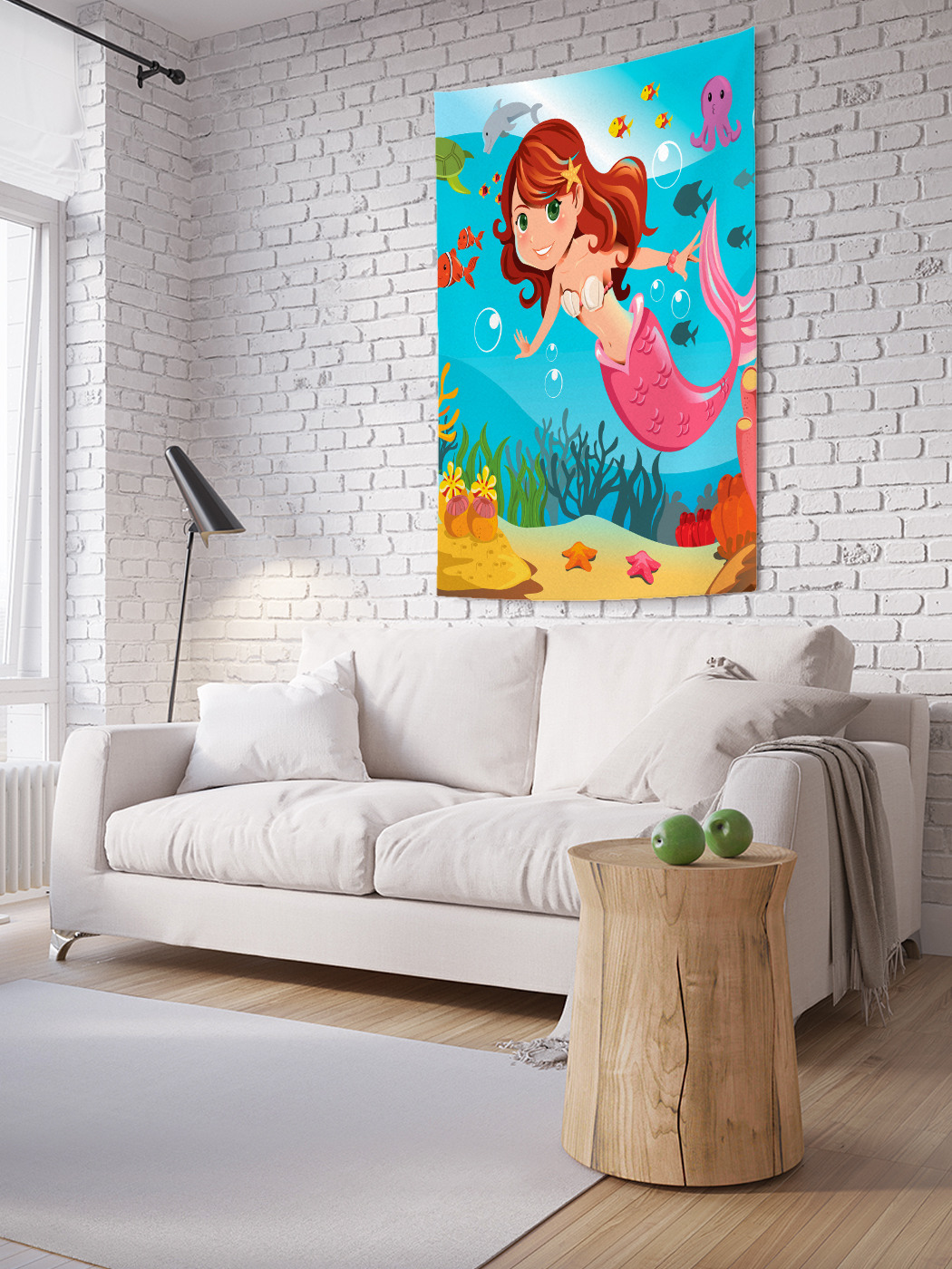 

Вертикальное фотопанно на стену JoyArty Улыбка русалки 150x200 см, Улыбка русалки