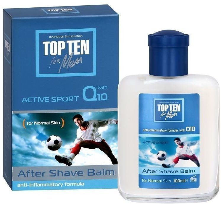 Бальзам после бритья Top Ten, for men, Active sport Q10, для нормальной кожи, 100 мл