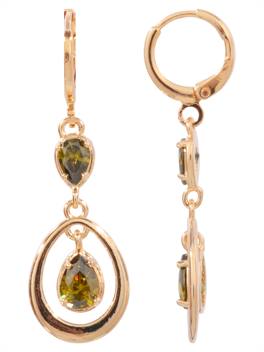 

Серьги из ювелирного сплава Lotus Jewelry 3043E-01pd, перидот, 3043E-01pd