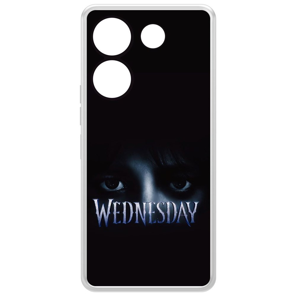 

Чехол-накладка Krutoff Clear Case Уэнсдей Аддамс - Логотип для Tecno Camon 20 Pro, Прозрачный
