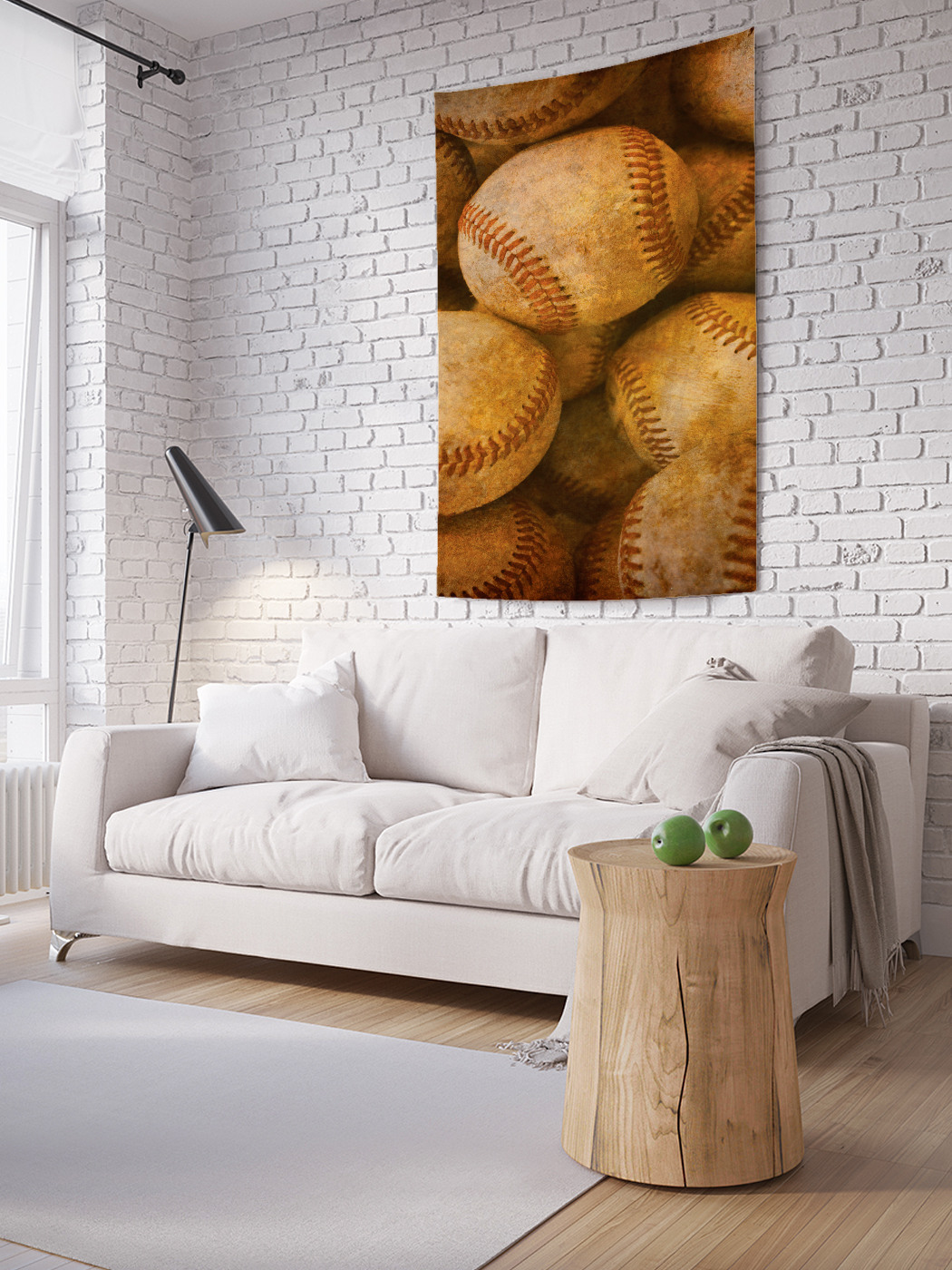 

Вертикальное фотопанно на стену JoyArty Бейсбольные мячи 150x200 см, Бейсбольные мячи