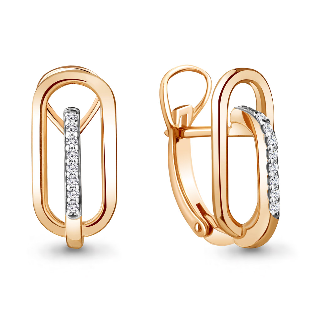 

Серьги из серебра с фианитом Aquamarine 48264А_925_з, 48264А_925_з