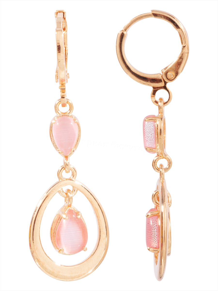 

Серьги из ювелирного сплава Lotus Jewelry 3043E-01CA-pink, кошачий глаз, 3043E-01CA-pink