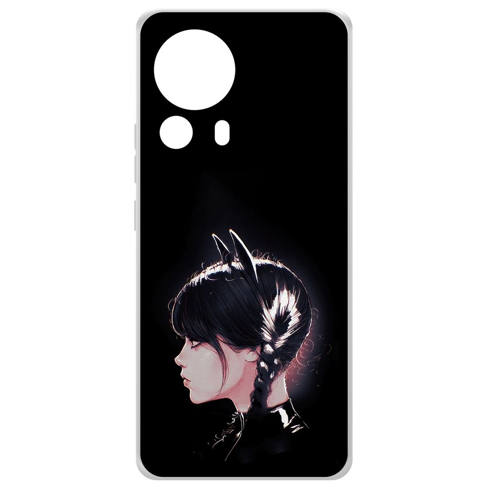 

Чехол-накладка Krutoff Clear Case Уэнсдей Аддамс - Кошка Уэнсдей для Xiaomi 13 Lite, Прозрачный