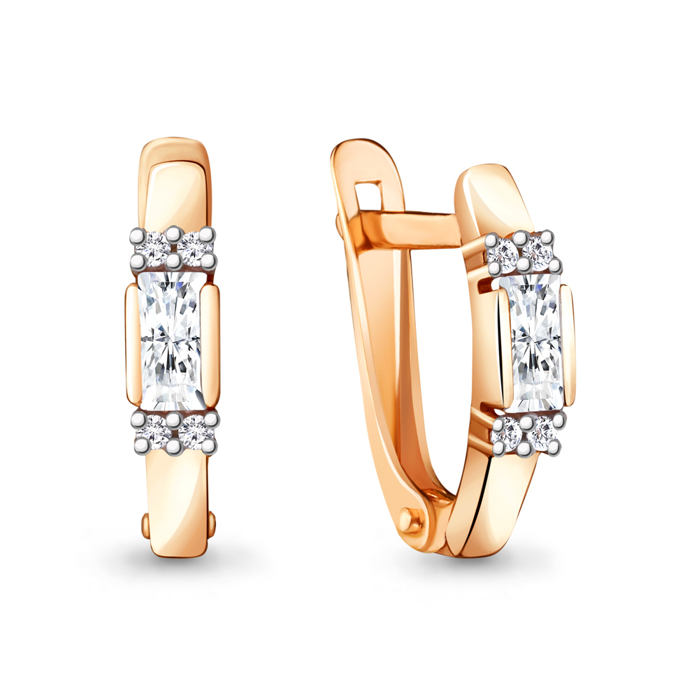 

Серьги из серебра с фианитом Aquamarine 48269А_925_з, 48269А_925_з