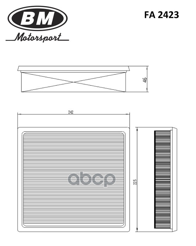 фото Фильтр воздушный bm-motorsport арт. fa2423