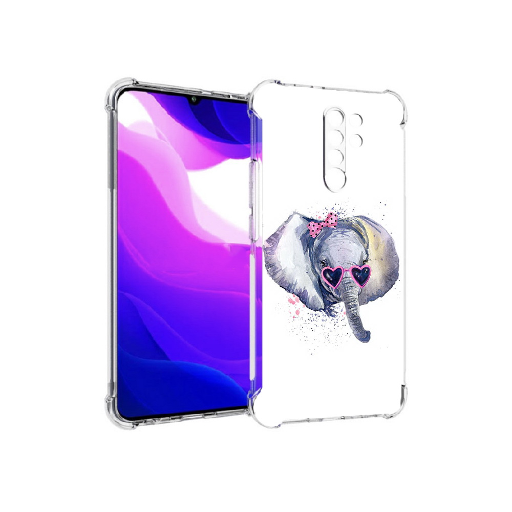 

Чехол MyPads Tocco для Xiaomi Redmi 9 слоник в очках (PT150826.259.608), Прозрачный, Tocco