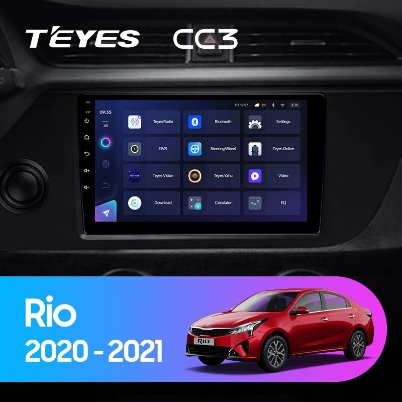 Штатная магнитола Teyes CC3L 4/64 Kia Rio 4 IV FB (2020-2021)