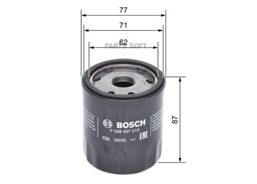 

BOSCH F026407213 Масляный фильтр