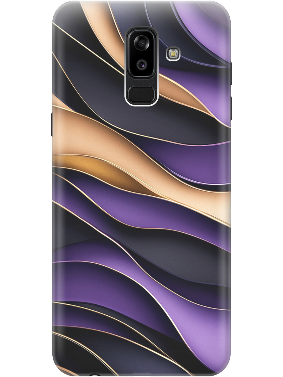 

Силиконовый чехол на Samsung Galaxy J8 с принтом "Сиреневые волны", Прозрачный;фиолетовый;черный, 718586831