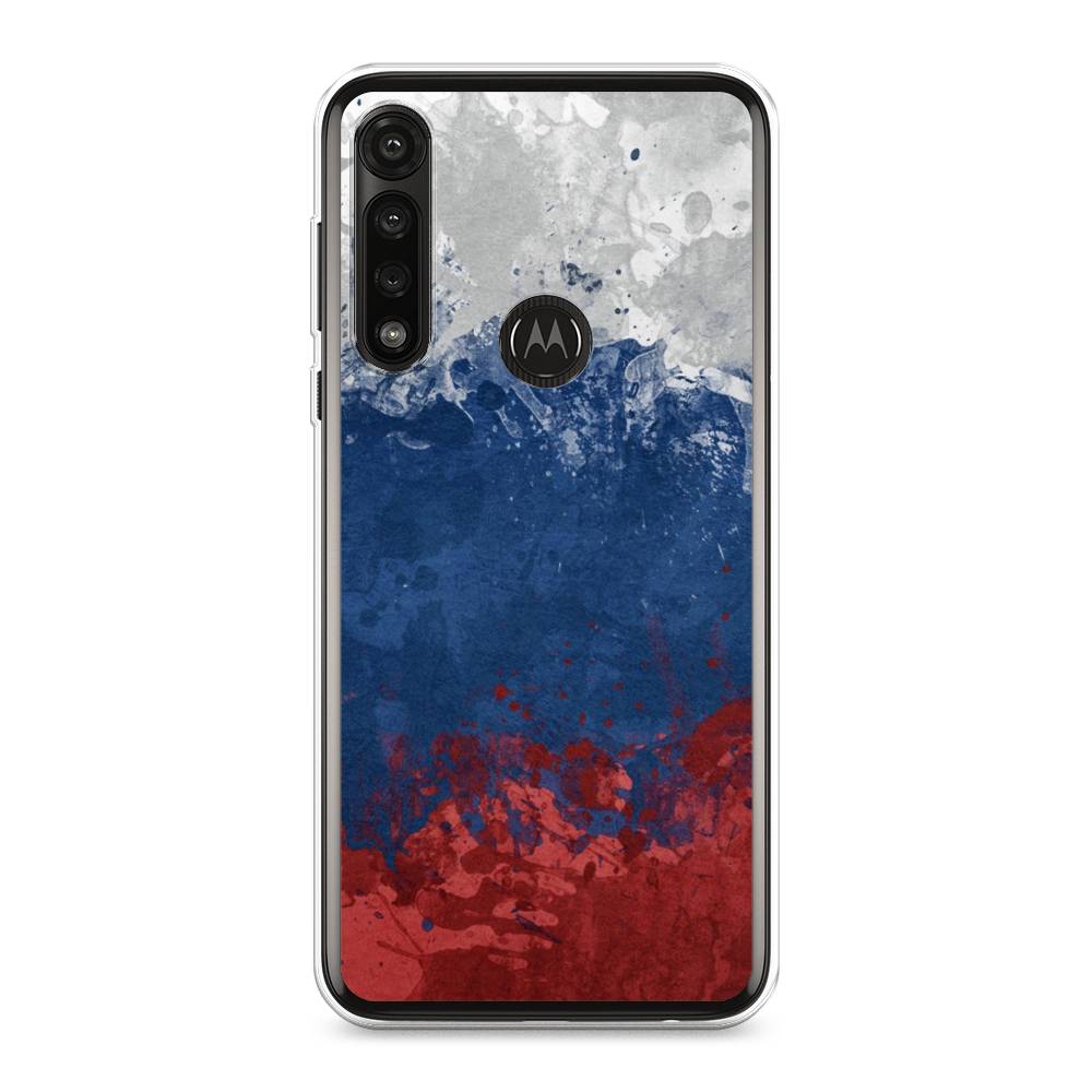 фото Силиконовый чехол "флаг россии неровный" на motorola moto g power 2020 awog