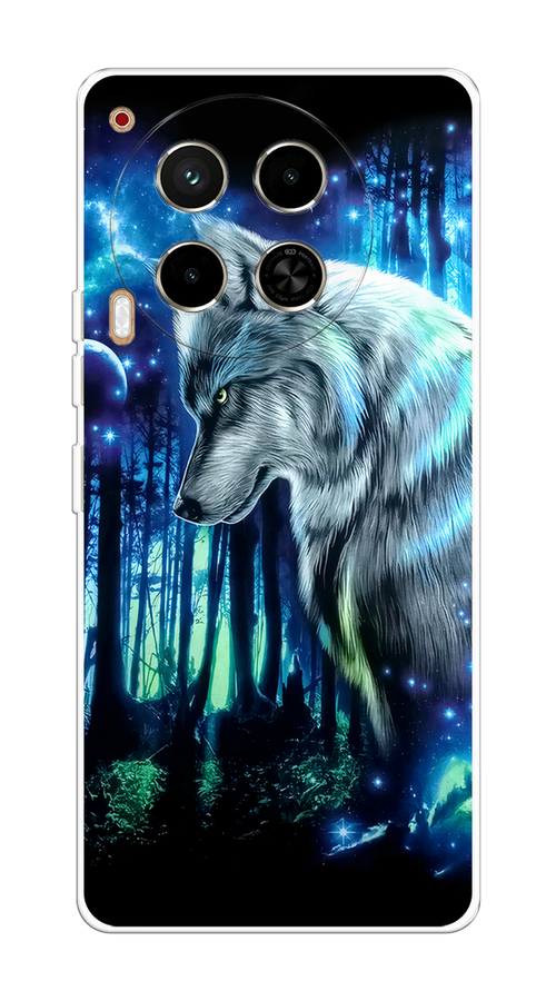 

Чехол на Tecno Camon 30 4G "Сказочный волк", Синий;серебристый;черный, 305650-1