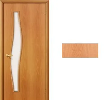 

Дверь ВДК Волна миланский орех стекло 90х200, МДФ