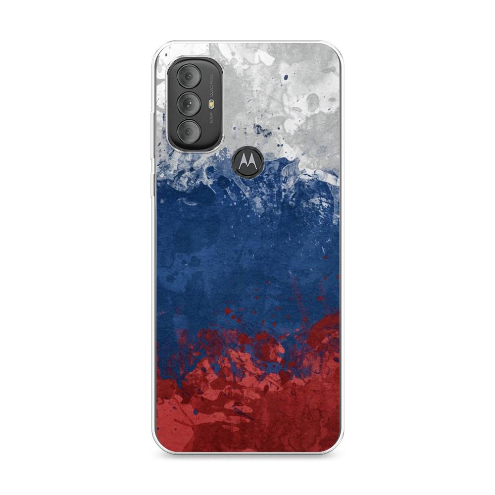 фото Силиконовый чехол "флаг россии неровный" на motorola moto g power 2022 awog