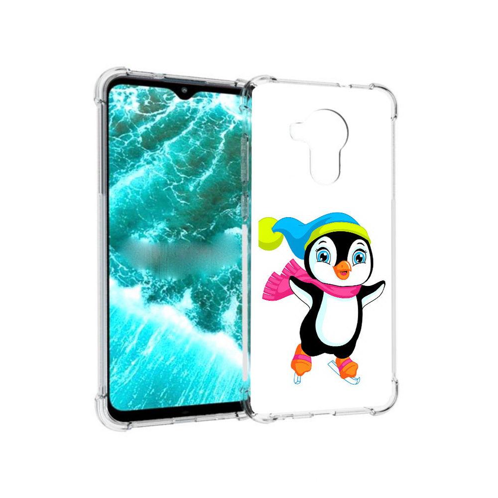 

Чехол MyPads Tocco для Nokia C30 пингвин на коньках (PT227054.117.540), Прозрачный, Tocco