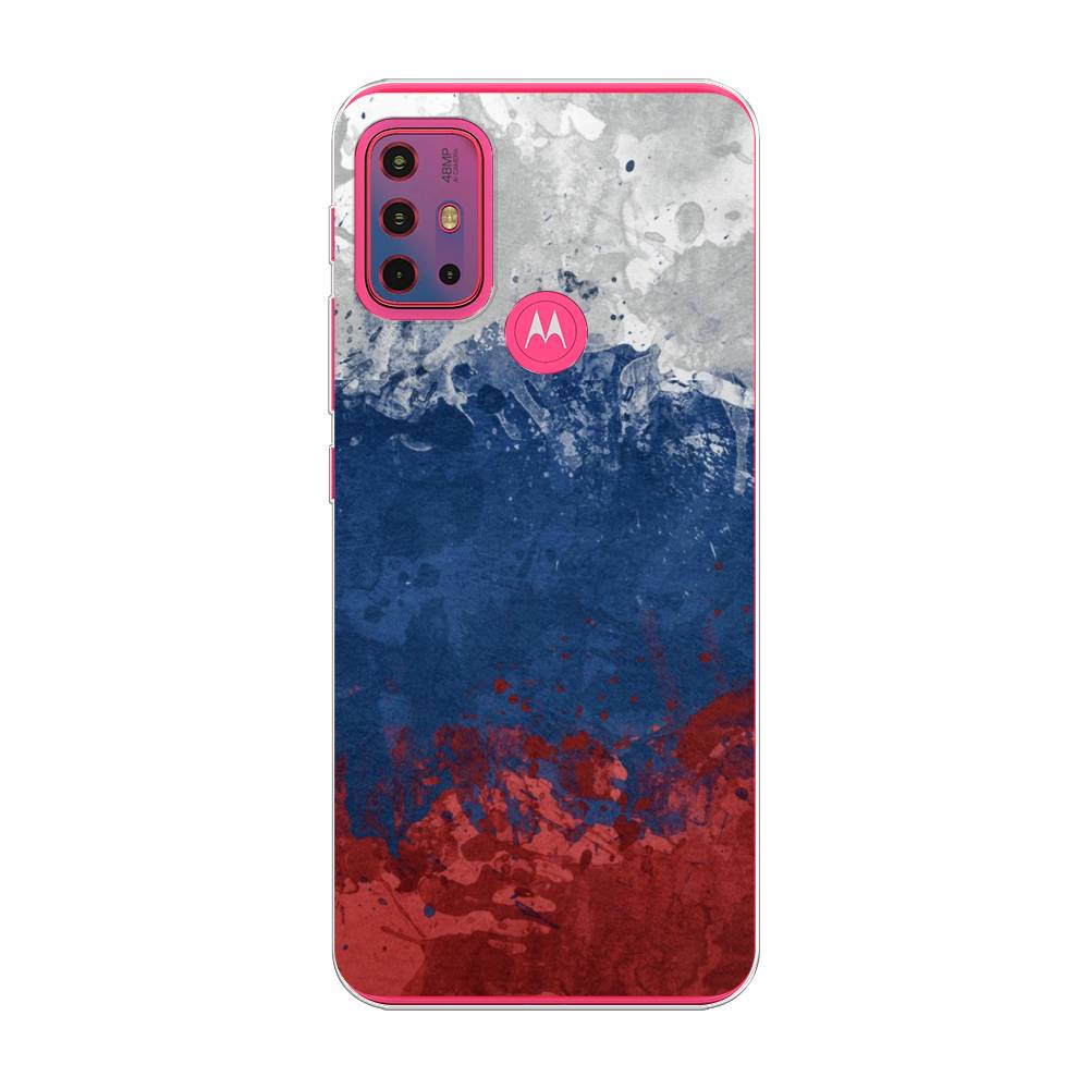 фото Силиконовый чехол "флаг россии неровный" на motorola moto g20 awog