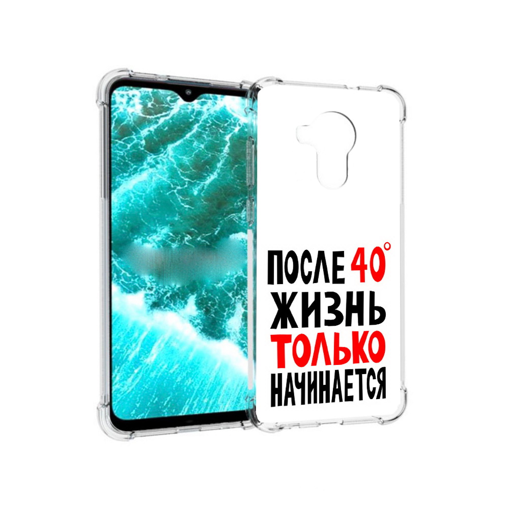 

Чехол MyPads Tocco для Nokia C30 после 40 жизнь начинается (PT227054.117.553), Прозрачный, Tocco