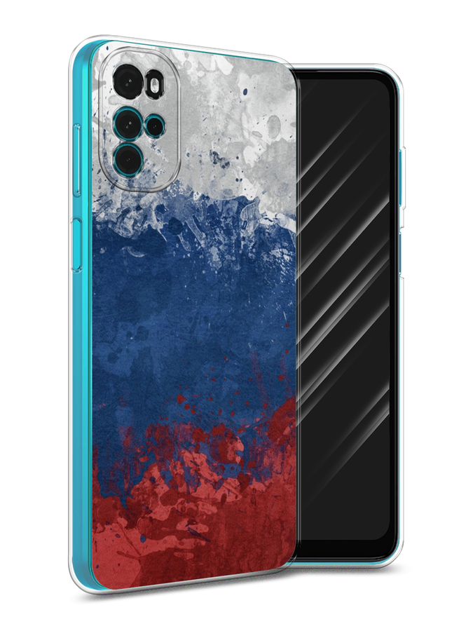 

Чехол Awog на Motorola Moto G22 "Флаг России неровный", Разноцветный, 243150-5