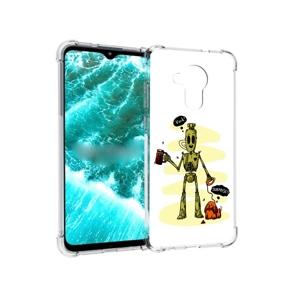 

Чехол MyPads Tocco для Nokia C30 прикольный робот (PT227054.117.557), Прозрачный, Tocco