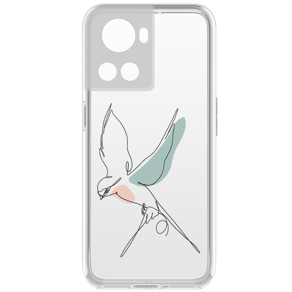 

Чехол-накладка Krutoff Clear Case Полет для OnePlus 10R, Прозрачный