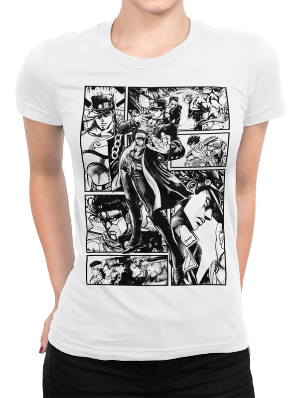 фото Футболка женская dreamshirts аниме "jojo's bizarre adventure" белая xs