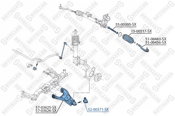 

Шаровая опора Stellox 5200371SX