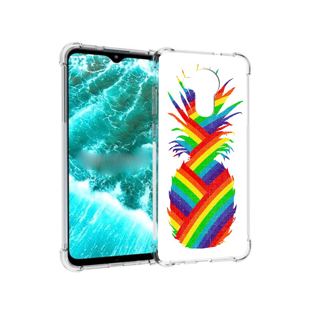 

Чехол MyPads Tocco для Nokia C30 радужный ананас (PT227054.117.566), Прозрачный, Tocco