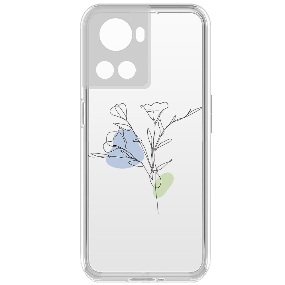

Чехол-накладка Krutoff Clear Case Эустома для OnePlus 10R, Прозрачный