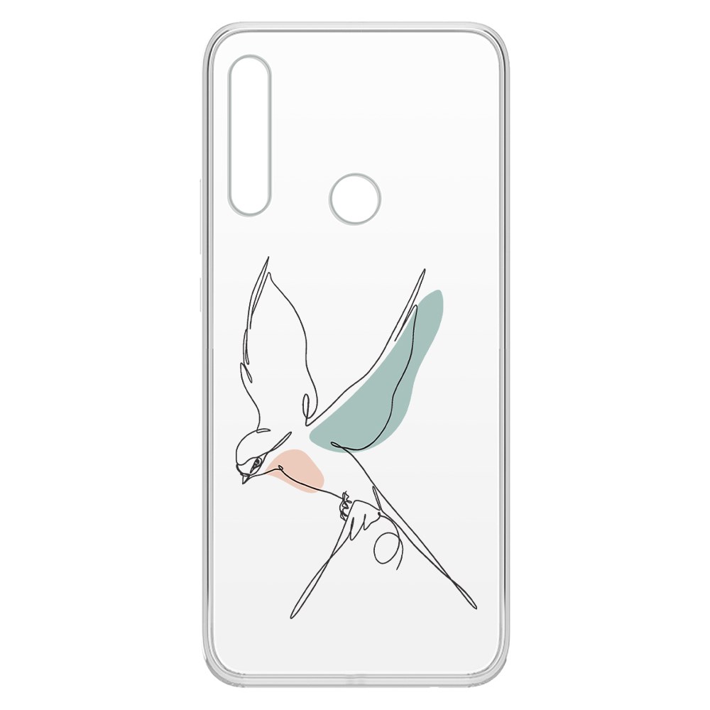 фото Чехол-накладка krutoff clear case полет для honor 9x