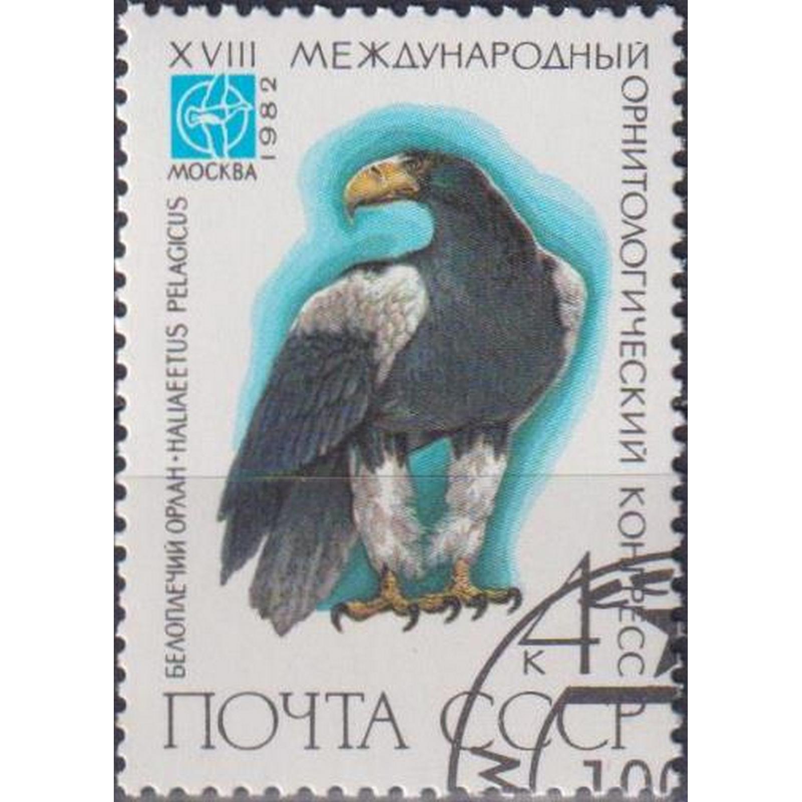 

Почтовые марки СССР Белоплечий орлан Птицы, su4978-2