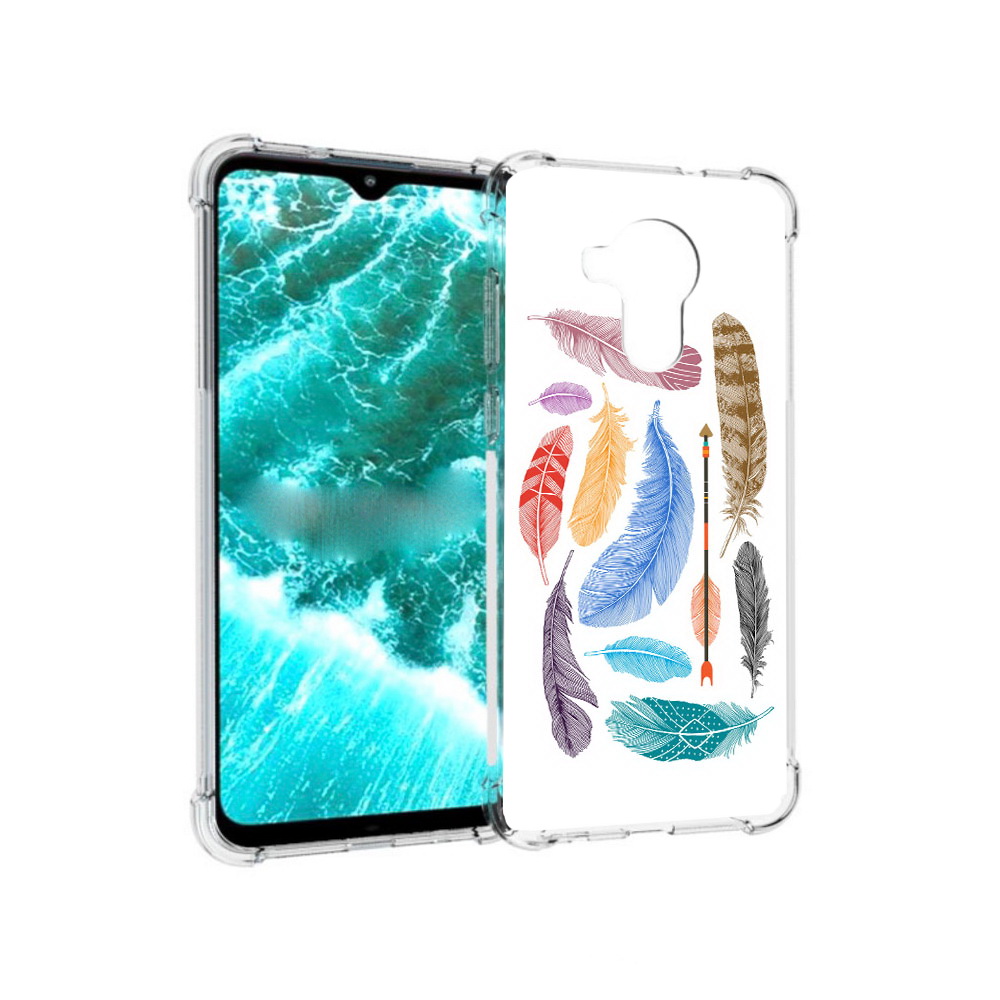 

Чехол MyPads Tocco для Nokia C30 разноцветные перья (PT227054.117.572), Прозрачный, Tocco