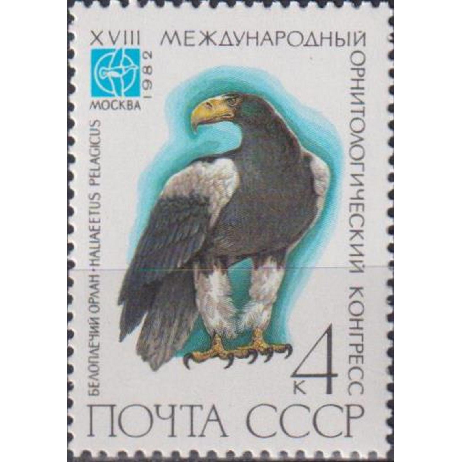 

Почтовые марки СССР Белоплечий орлан Птицы, su4978-2