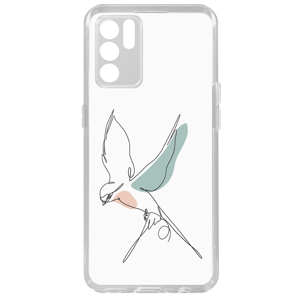 

Чехол-накладка Krutoff Clear Case Полет для Oppo Reno6, Прозрачный
