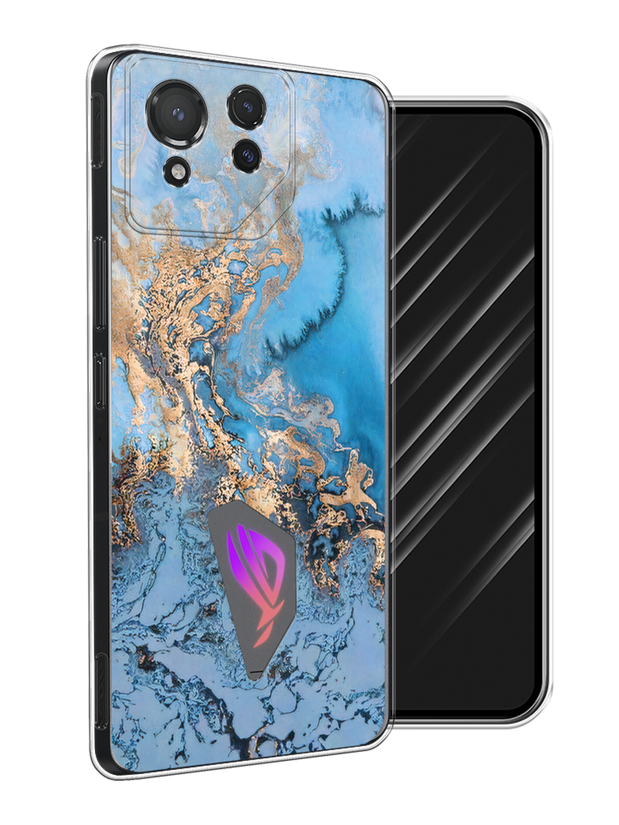 

Чехол Awog на Asus ROG Phone 8 "Морозная лавина синяя", Серебристый, 45150-1