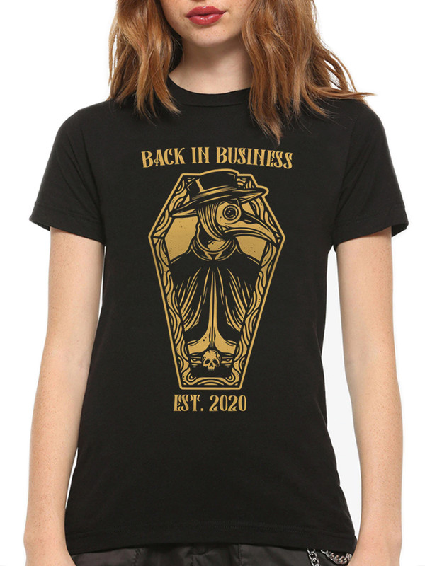 фото Футболка женская dreamshirts чумной доктор - back in business черная xs