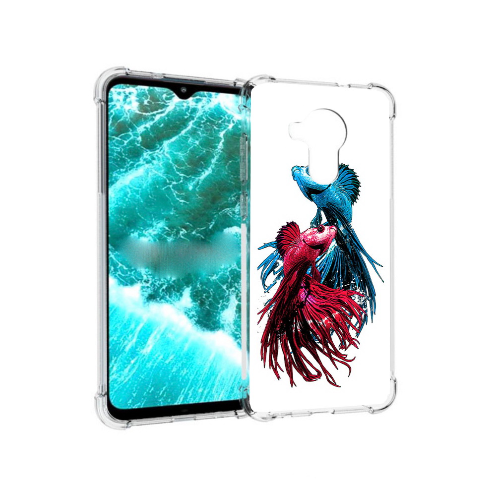 

Чехол MyPads Tocco для Nokia C30 рыбы петушки (PT227054.117.592), Прозрачный, Tocco