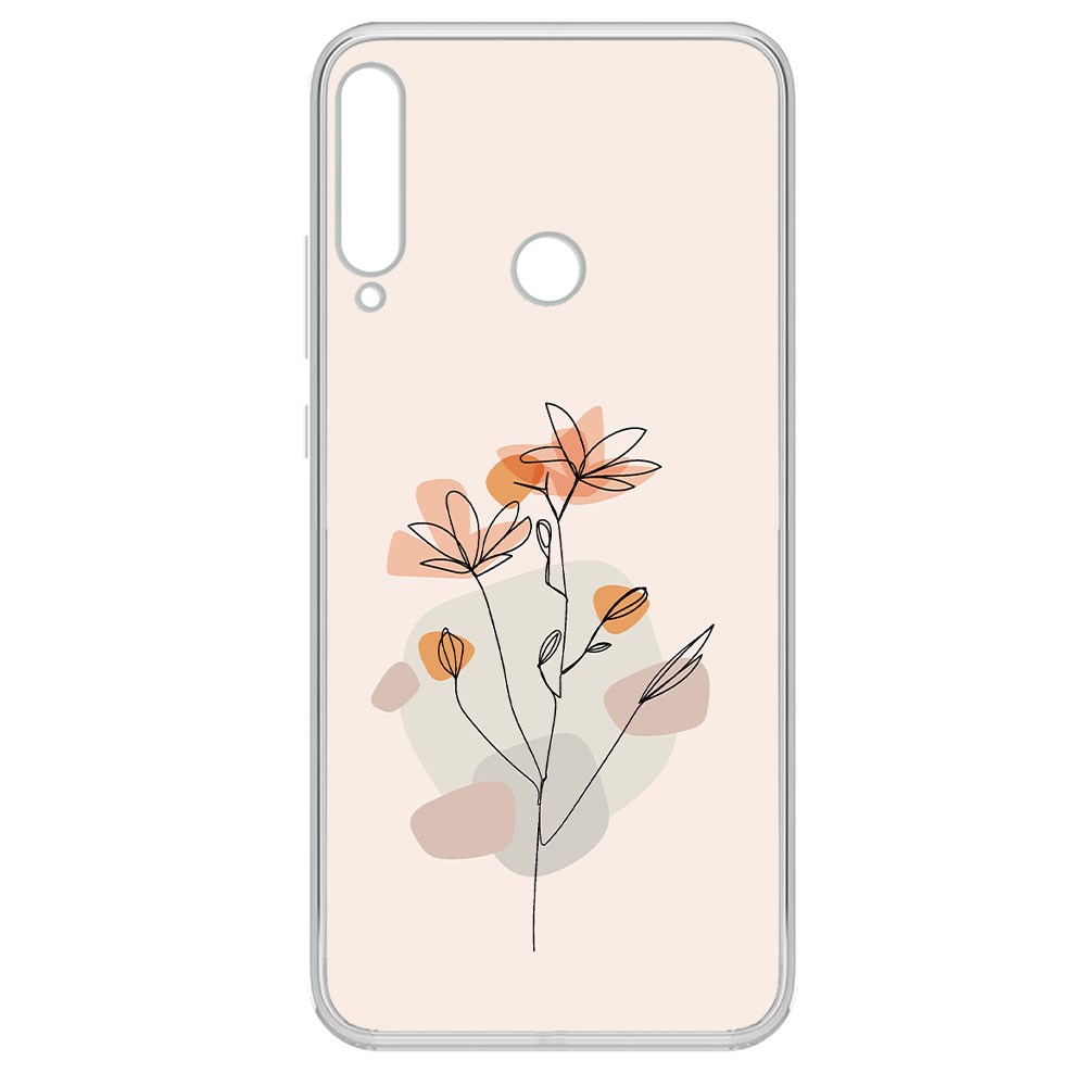 

Чехол-накладка Krutoff Clear Case Ромашки для Huawei P40 Lite E