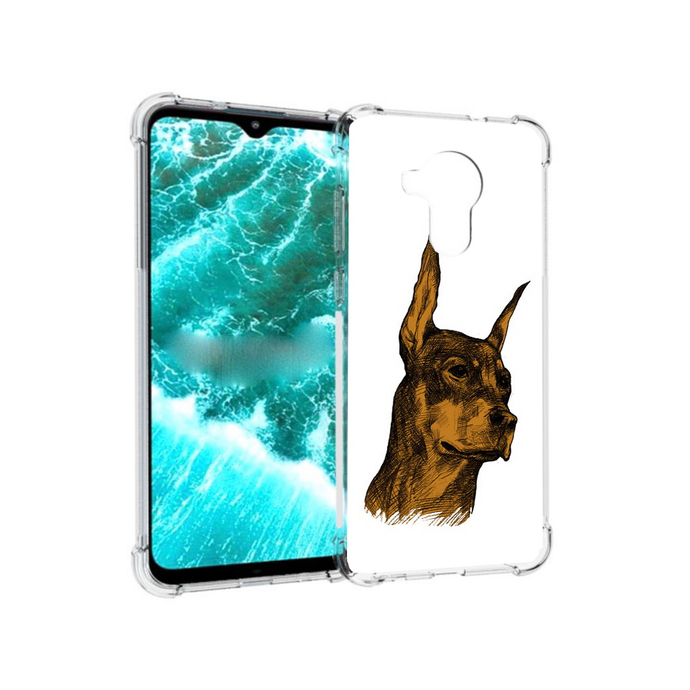 

Чехол MyPads Tocco для Nokia C30 скетч доберман (PT227054.117.605), Прозрачный, Tocco