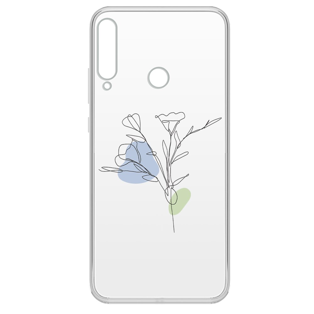 фото Чехол-накладка krutoff clear case эустома для huawei p40 lite e